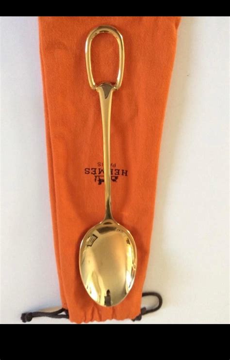 gold plated spoon hermes|hermes mugs set.